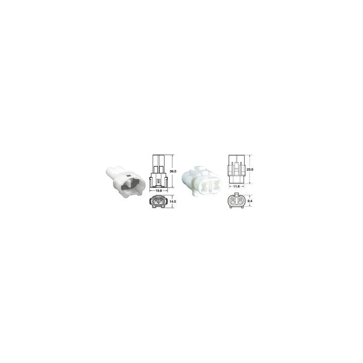 Jeu de connectiques 2 voies série 090 SMTO Bihr type origine Ø0,85mm²/1,25mm² - 5 jeux complets