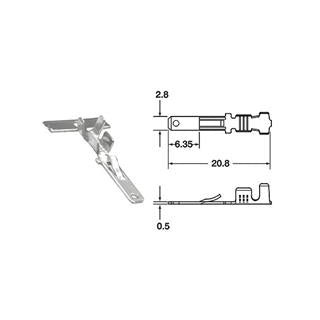 Cosse mâle série 110 ML Bihr Ø0,85mm²/1,25mm² - 50pcs