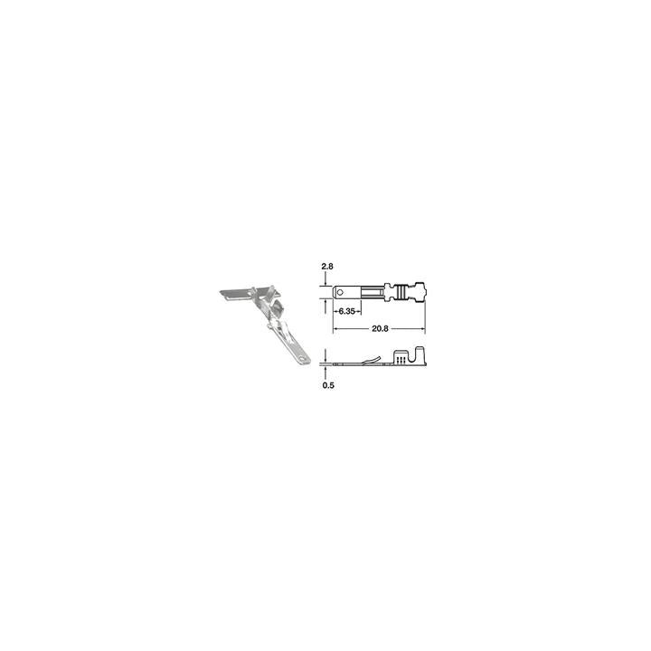 Cosse mâle série 110 ML Bihr Ø0,85mm²/1,25mm² - 50pcs