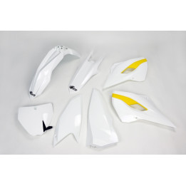 Kit plastique UFO couleur origine (2015) blanc/jaune Husqvarna HUKIT613@999W