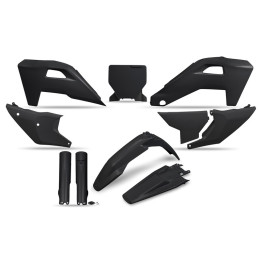 Kit plastiques complet avec protections de fourche UFO - noir HUKIT630F@001