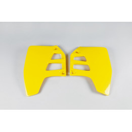 Ouïes de radiateur UFO jaune Suzuki RM125/250 SU02909@101