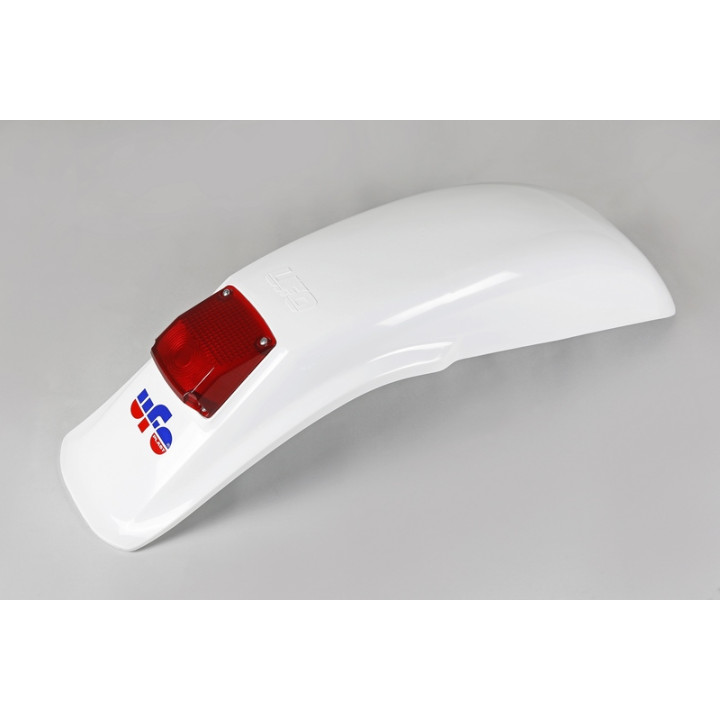 Garde-boue arrière + feu UFO Enduro blanc ME08027#W | Oxmoto