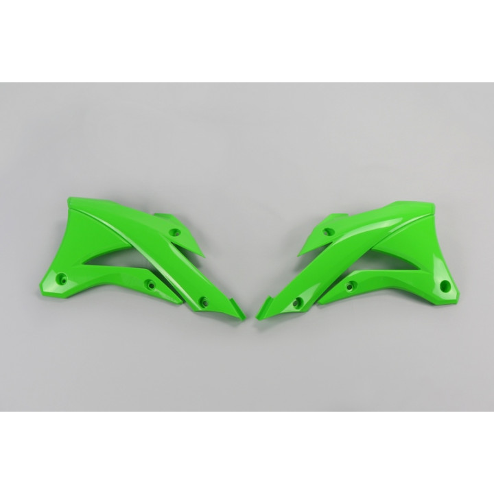 Ouïes de radiateur UFO vert Kawasaki KX | Oxmoto