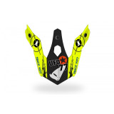 Visière UFO Bomber gris/rouge/jaune/bleu | Oxmoto