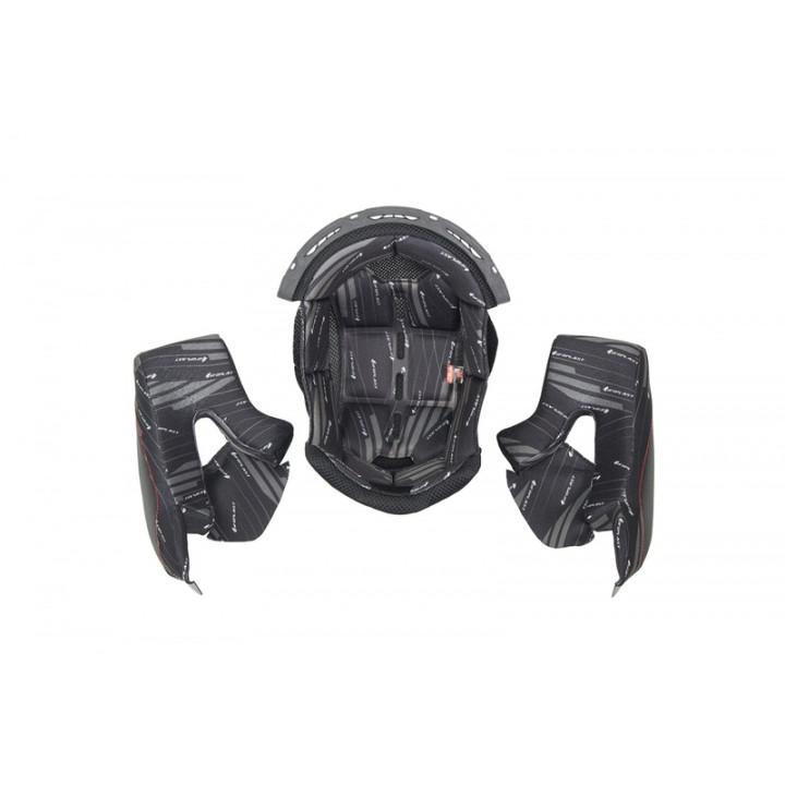 Coiffe et mousses de joues UFO casque Aries noir taille
