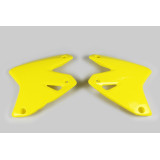 Ouïes de radiateur UFO jaune Suzuki DR-Z400E | Oxmoto