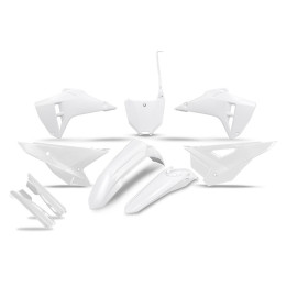 Kit plastiques complet avec protections de fourche UFO - blanc mat