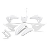 Kit plastiques complet avec protections de fourche UFO - blanc mat