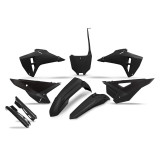 Kit plastiques complet avec protections de fourche UFO - noir HOKIT127F@001
