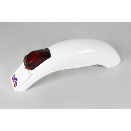 Garde-boue arrière + feu UFO Enduro blanc ME08025#W | Oxmoto