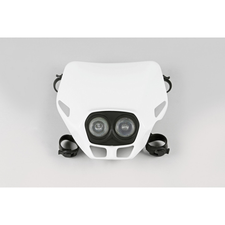 Plaque phare UFO Firefly Twins blanc | Oxmoto