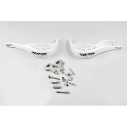 Protège-mains UFO Jumpy supermotard Ø22mm blanc | Oxmoto