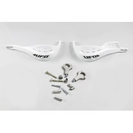 Protège-mains UFO Jumpy supermotard Ø28mm blanc | Oxmoto