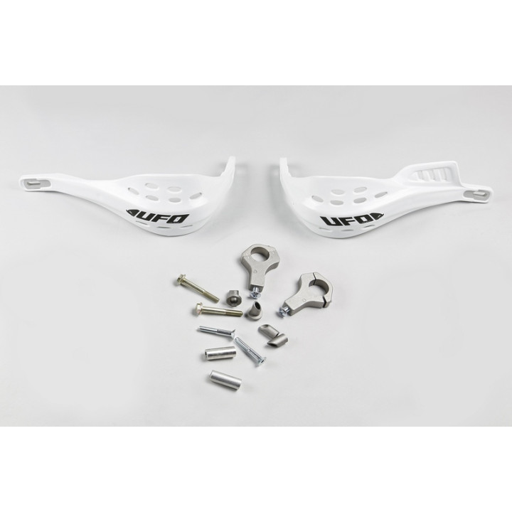 Protège-mains UFO Jumpy supermotard Ø28mm blanc | Oxmoto