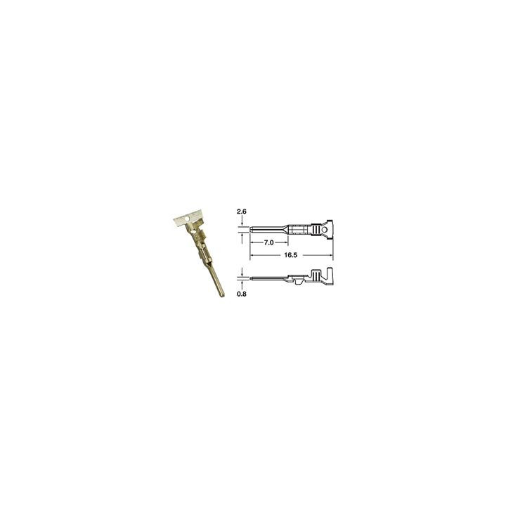 Cosse mâle générique Bihr Ø0,85mm²/1,25mm² | Oxmoto