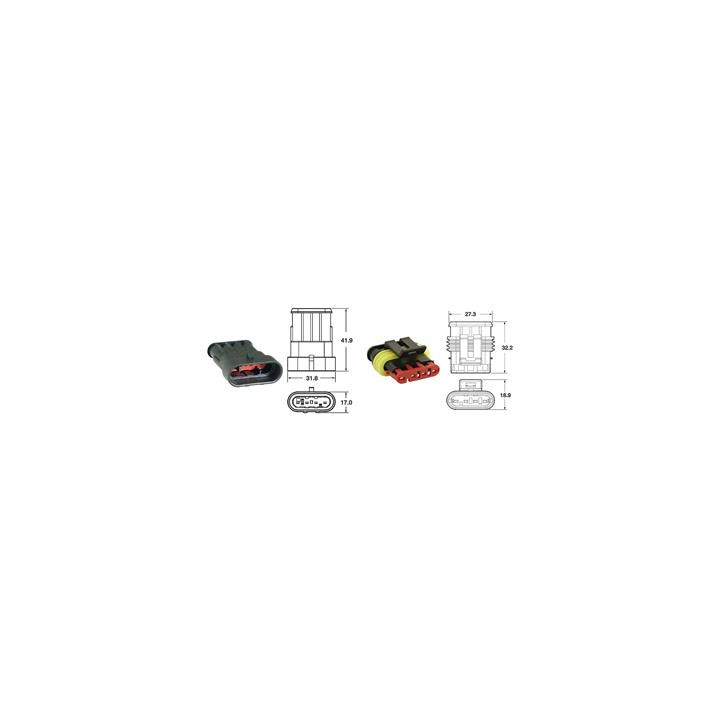 Jeu de connectiques génériques 4 voies - 5 jeux complets