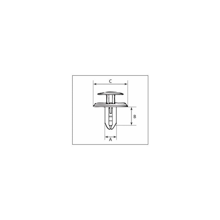 Rivets plastique M7 Bolt 10 pièces | Oxmoto