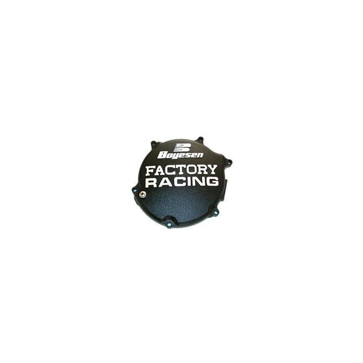 Couvercle de carter d'embrayage Boyesen Factory Racing noir Kawasaki KX125