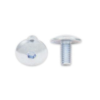 Vis tête bombée plate Bolt M6x1x12mm 10 pièces | Oxmoto