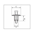 Rivets plastique M6 Bolt 10 pièces 2005-6SCRW | Oxmoto