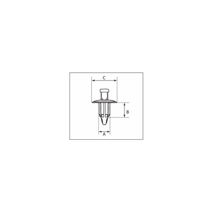 Rivets plastique M6 Bolt 10 pièces 2005-6SCRW | Oxmoto