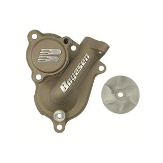 Carter de pompe à eau + hélice Boyesen alu couleur mangésium Honda crf450r