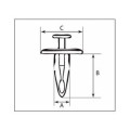 Rivets plastique M8 Bolt 10 pièces | Oxmoto