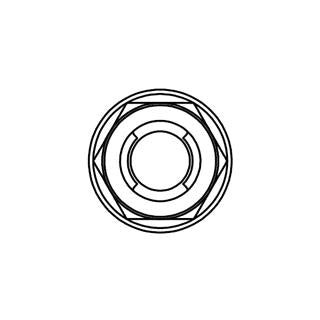 Ecrou Fuji à bride Bolt M6x1mm tête 10mm acier 10 pièces