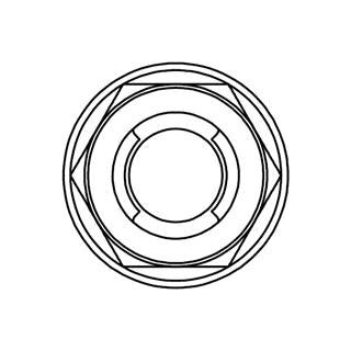 Ecrou Fuji à bride Bolt M10x1,25mm tête 14mm acier 10 pièces