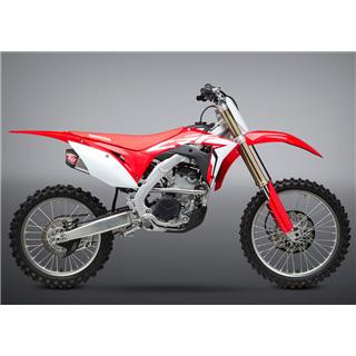 Ligne complète Yoshimura rs-9e inox/silencieux double inox/casquette carbone Honda crf250r