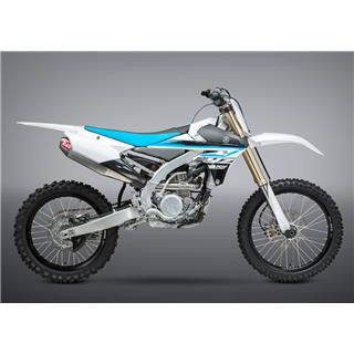 Ligne complète Yoshimura rs4 signature series inox silencieux alu/casquette carbone Yamaha yz250f