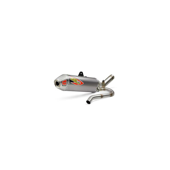Ligne complète pro circuit t-6 dual euro inox/silencieux titane/casquette inox Honda crf450rx