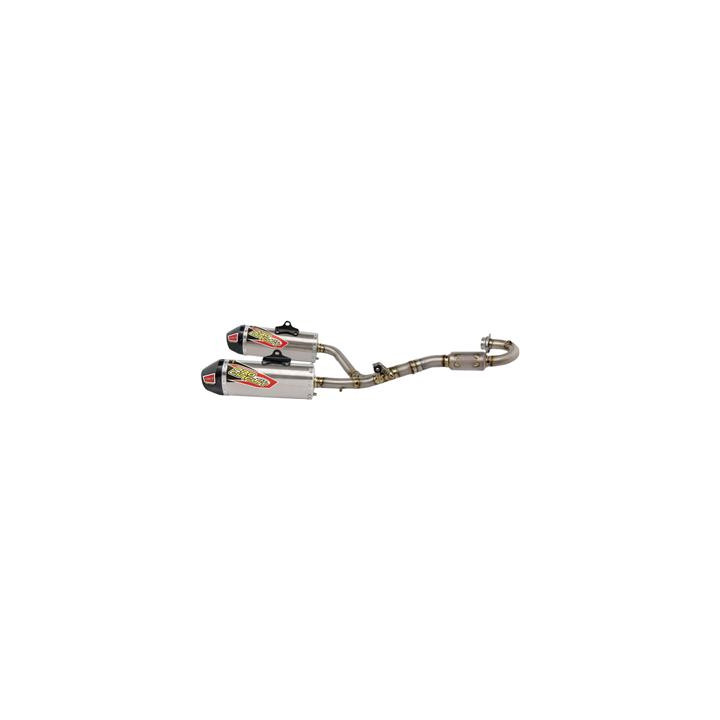 Ligne complète pro circuit t-6 dual euro inox/silencieux titane/casquette carbone Honda crf250r
