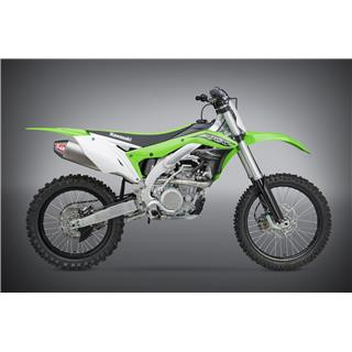 Ligne complète Yoshimura rs-4 signature series titane/silencieux titane/casquette carbone Kawasaki kx450f