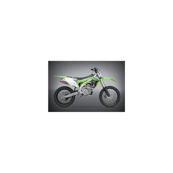 Ligne complète Yoshimura rs-4 signature series titane/silencieux titane/casquette carbone Kawasaki kx450f