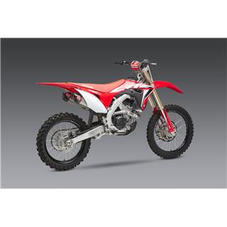 Silencieux double Yoshimura rs-9t signature series inox/casquette carbone Honda crf250r