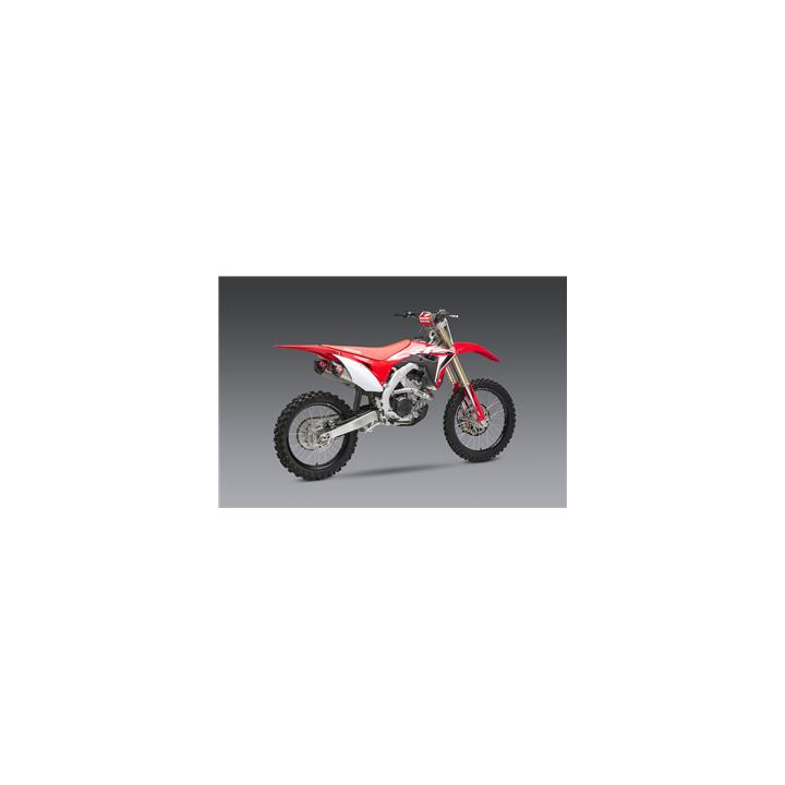 Silencieux double Yoshimura rs-9t signature series inox/casquette carbone Honda crf250r