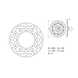 Disque de frein Brembo oro rond fixe 1035453 | Oxmoto