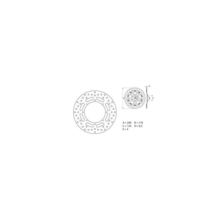 Disque de frein Brembo oro rond fixe 1035453 | Oxmoto
