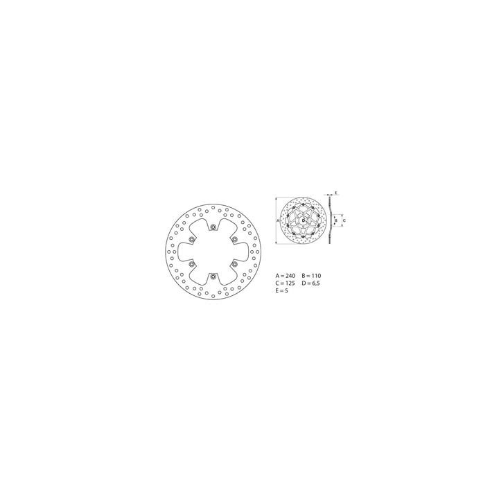 Disque de frein Brembo oro rond fixe 1035524 | Oxmoto