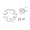 Disque de frein Brembo oro rond fixe 1035472 | Oxmoto