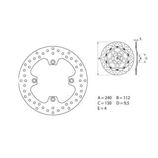 Disque de frein Brembo oro rond fixe 1035471 | Oxmoto