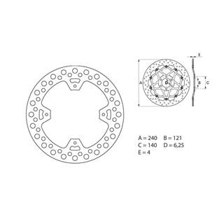 Disque de frein Brembo oro rond fixe 1035469 | Oxmoto
