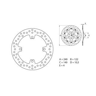 Disque de frein Brembo oro rond fixe 1035470 | Oxmoto