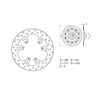 Disque de frein Brembo oro rond fixe 1035477 | Oxmoto