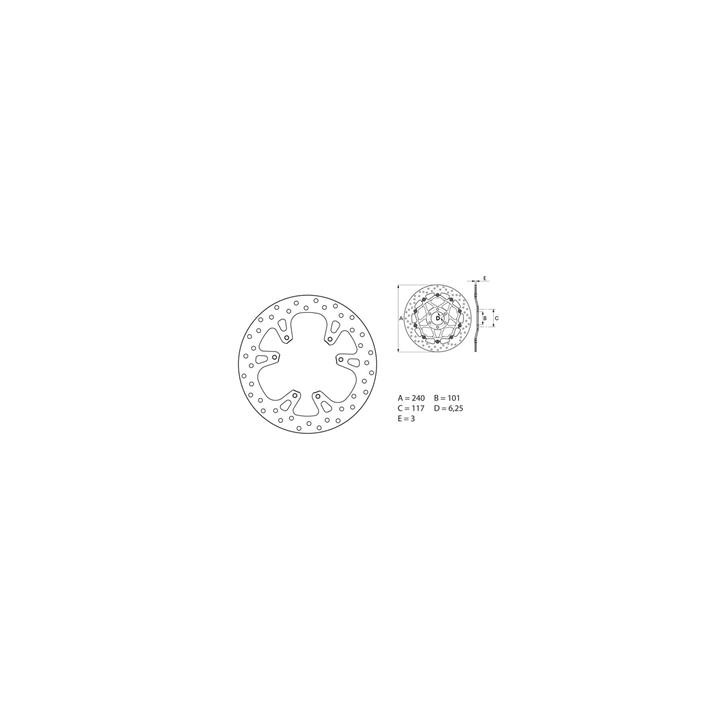Disque de frein Brembo oro rond fixe 1035477 | Oxmoto