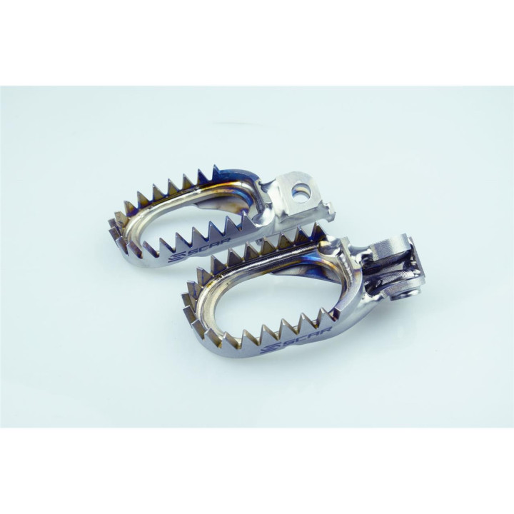 Repose-pieds Scar Gripper - Titane S4516 | Oxmoto