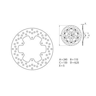 Disque de frein Brembo oro rond fixe 1035508 | Oxmoto