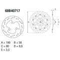 Disque de frein Brembo oro rond fixe 1035407 | Oxmoto